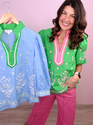 Willow Embroidered Top