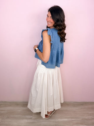 Effortless Moment Maxi Skirt (Ivory)