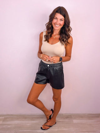 Double Take Premium V-Neck Tank - Light Mocha