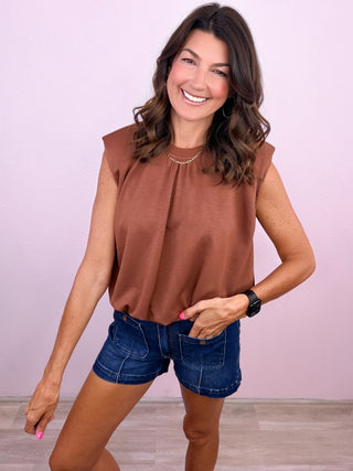 True Chic Bubble Top (Brown)