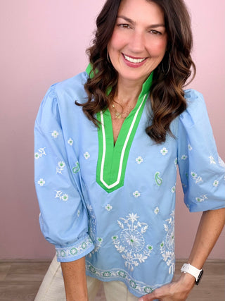 Willow Embroidered Top