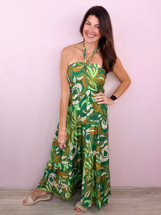 Spring Fling Halter Neck Jumpsuit
