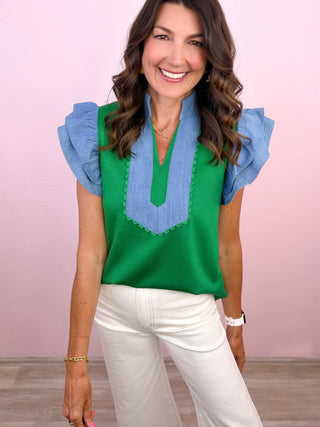 Sweet & Structured Top (Green)