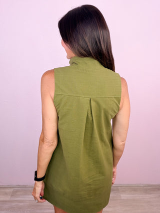 Signature Shift Dress (Olive)
