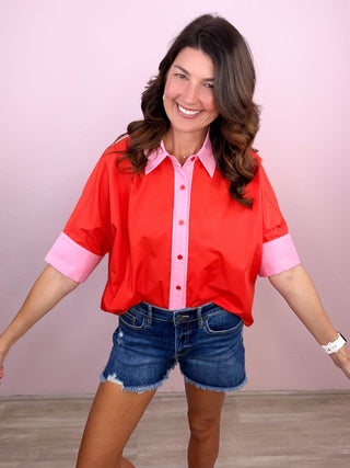 MICA Dark Raw Hem Denim Shorts