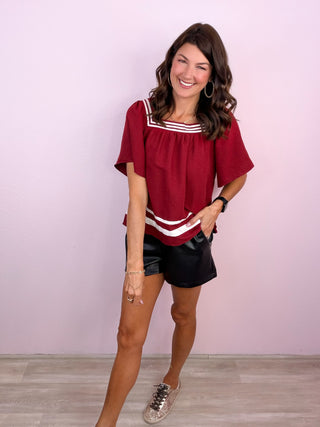 Everyday Rally Top (Maroon)