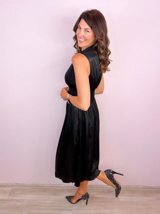 Style Moments Smocked Midi Dress - Black