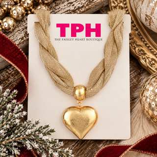The Golden Heart Statement Necklace