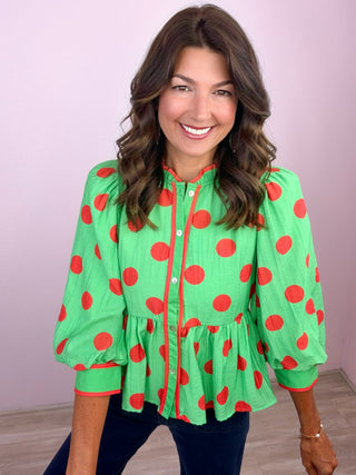 Spot On Blouse (Green)