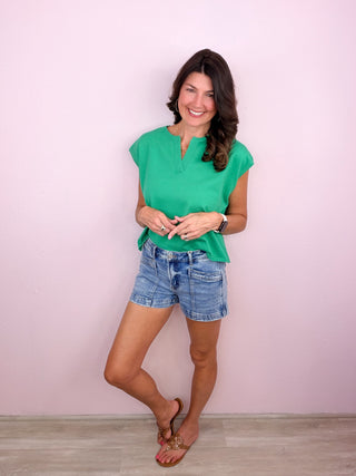 RISEN Pocket Detail Denim Shorts