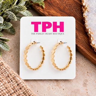 Heart on Repeat Hoop Earrings