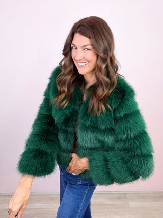 The Emerald Affair Faux Fur Jacket