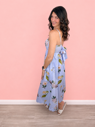 Sweet Escape Midi Dress (Blue)