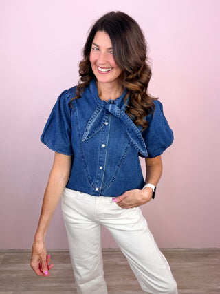 Statement Maker Denim Top