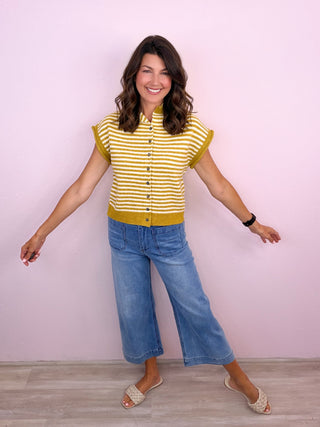 Soft Lines Sweater (Chartreuse)