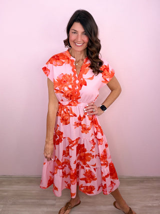Sunset Style Midi Dress