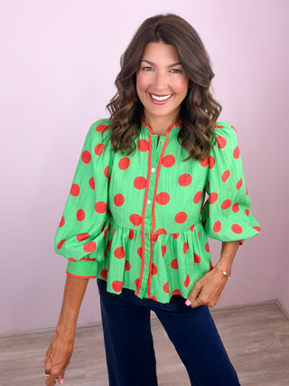 Spot On Blouse (Green)
