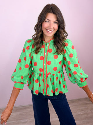 Spot On Blouse (Green)