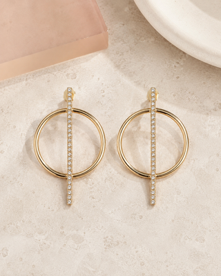 Golden Line Earrings