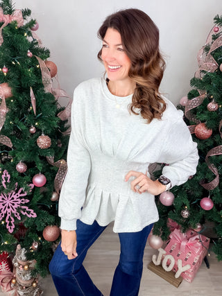 Structured Peplum Pullover