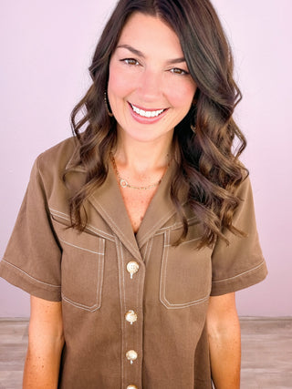 State of Mind Dress - Brown
