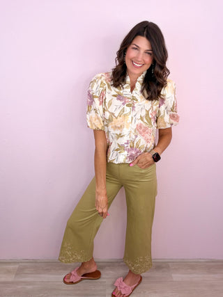 Petal Perfection Denim (Matcha)