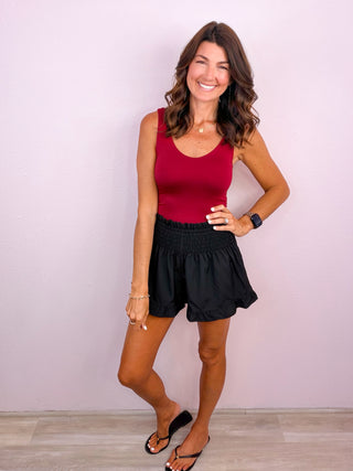Double Take Premium V-Neck Tank - Wine