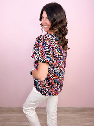 Color Rush Leopard Top
