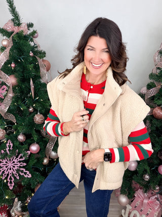 Oversized Comfort Sherpa Vest