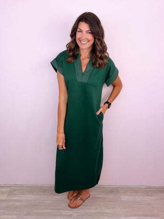 Effortlessly Elevated Midi Dress (Forest)