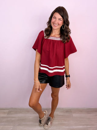 Everyday Rally Top (Maroon)