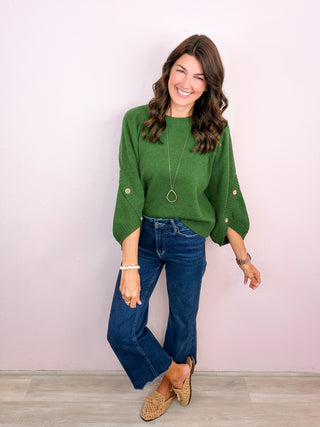 The Easy Elegance Sweater - Pine