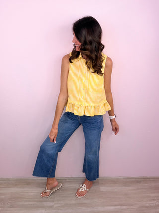 MICA Raw Hem Wide Leg Denim