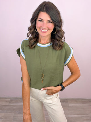 Seeking Transition Top - Olive