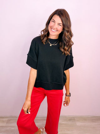 Everyday Essential Knit Top (Black)