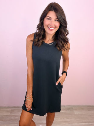 Year Round Scuba Shift Dress