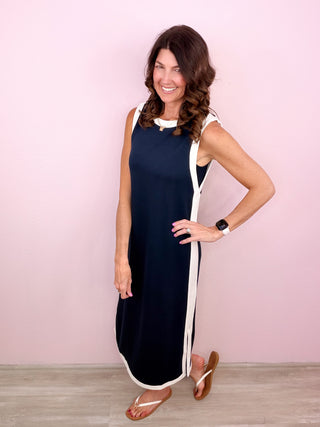 Varsity Style Midi Dress