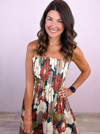 Lasting Impression Midi Dress (Teal)
