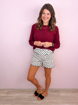 Wear On Repeat Knit Sweater (Burgundy)
