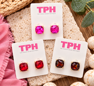 Bold Crystal Stud Earrings