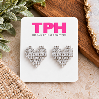 Heart Eyes Sparkle Studs