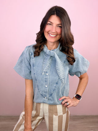 Statement Maker Denim Top