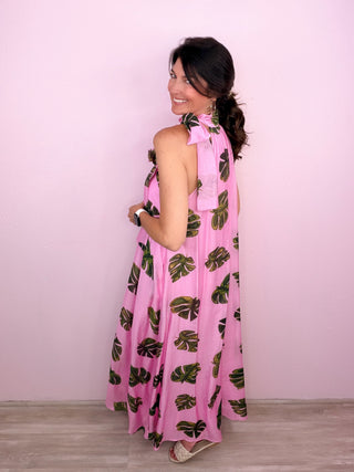 Island Breeze Halter Maxi Dress