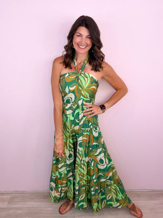 Spring Fling Halter Neck Jumpsuit