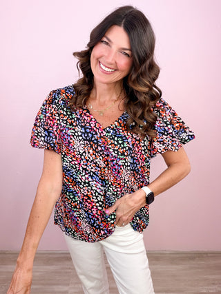 Color Rush Leopard Top