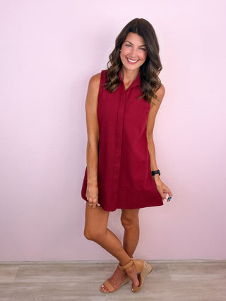 Signature Shift Dress (Crimson)