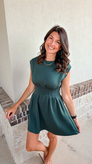 Elevated Throw On Dress (Forest)