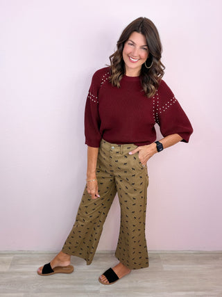 Added Edge Sweater (Burgundy)