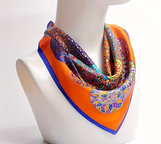 Tangerine Boho Masaic Scarf