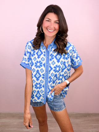 Coastal Breeze Button-Up